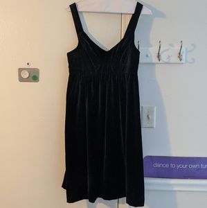 Lands' End Black Velvet Dress
